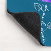 Suicide Prevention Teal Purple Flower Elephant Rib Mousepad (Ecke)