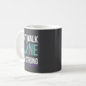Suicide Prevention Teal Purple Ribbon Suprt  Kaffeetasse (Vorderseite Links)