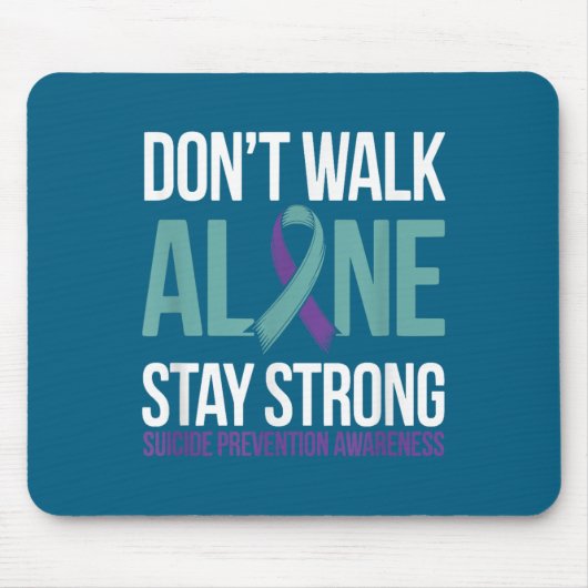 Suicide Prevention Teal Purple Ribbon Suprt Mousepad (Vorne)