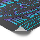 Suicide Prevention Wear Teal Purple For Someone Aw Poster (Ecke)