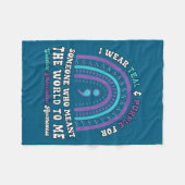 Suicide Prevention Wear Teal Purple Mental Health Fleecedecke (Vorderseite (Horizontal))