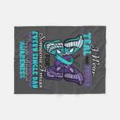 Suicide Prevention Wear Teal Purple Someone I Miss Fleecedecke (Vorderseite (Horizontal))