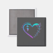 Suicide Prevention Week Dragonfly Heart Ribbon Sem Magnet (Vorderseite/Rückseite)