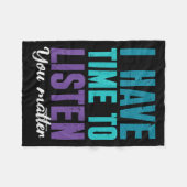 Suicide Prevention You _ I For Suprters Fleecedecke (Vorderseite (Horizontal))