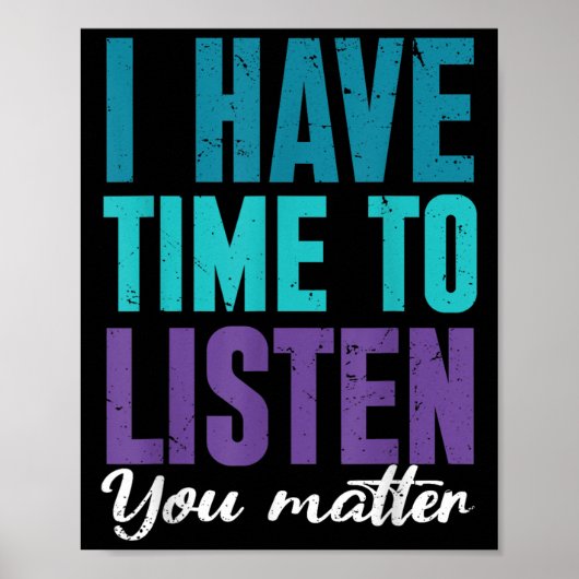 Suicide Prevention You _ I For Suprters  Poster (Vorne)