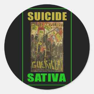 SUICIDE SATIVA RUNDER AUFKLEBER