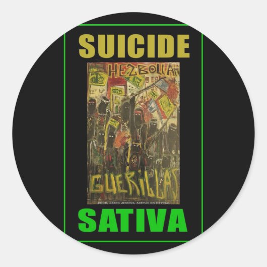 SUICIDE SATIVA RUNDER AUFKLEBER (Vorderseite)