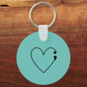 Suicide Semicolon Herzkette Schlüsselanhänger (Vorderseite)