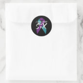 Suicide Semicolon Six Geschenk Runder Aufkleber (Tasche)