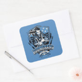 Suicide Squad Boomerang Badge Quadratischer Aufkleber (Umschlag)