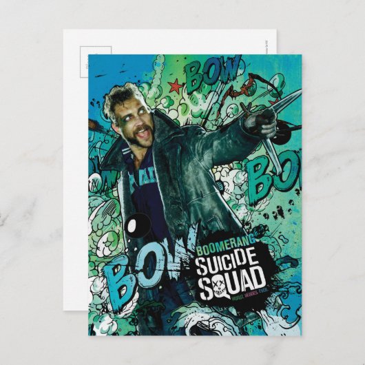 Suicide Squad | Boomerang Character Graffiti Postkarte (Vorne/Hinten)