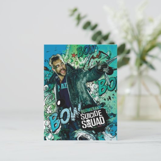 Suicide Squad | Boomerang Character Graffiti Postkarte (Stehend Vorderseite)