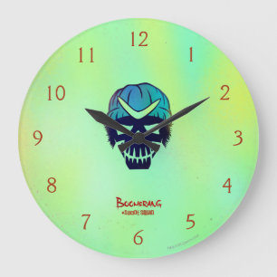 Suicide Squad   Boomerang Head Icon Große Wanduhr