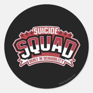Suicide Squad   Built In Deniability Runder Aufkleber