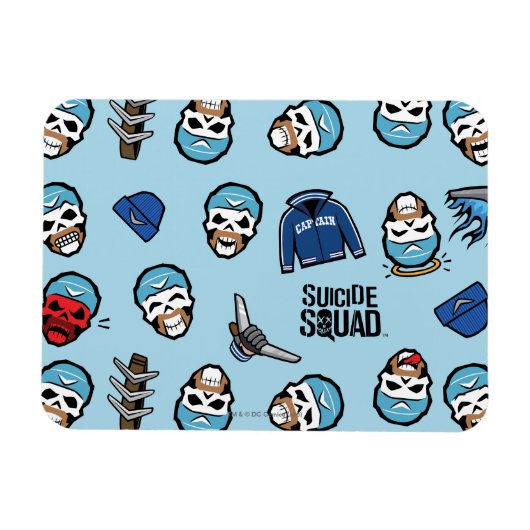 Suicide Squad Captain Boomerang Emoji Pattern Magnet (Horizontal)