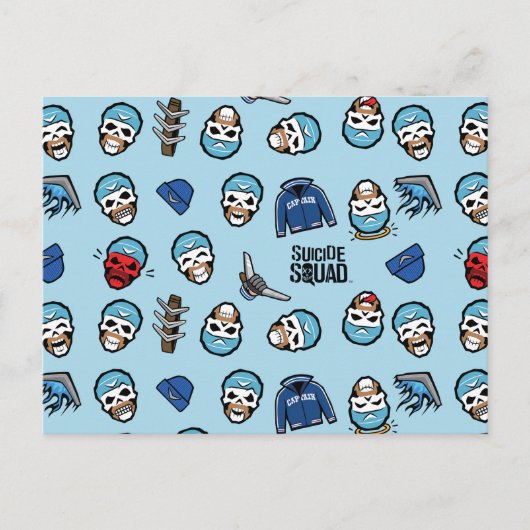 Suicide Squad Captain Boomerang Emoji Pattern Postkarte (Vorderseite)