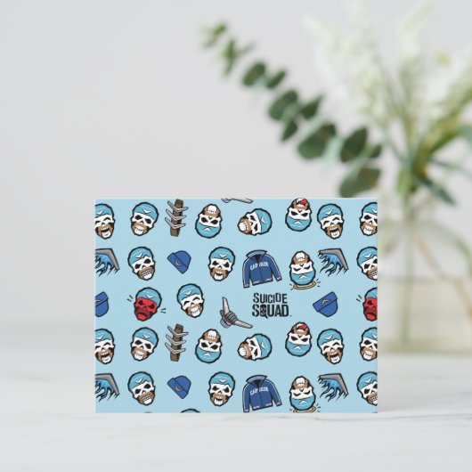Suicide Squad Captain Boomerang Emoji Pattern Postkarte (Stehend Vorderseite)