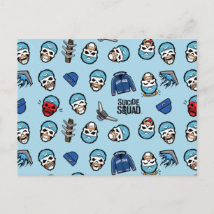 Suicide Squad Captain Boomerang Emoji Pattern Postkarte