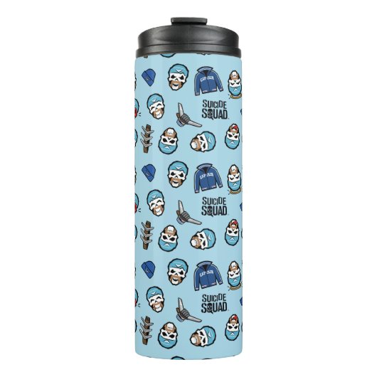 Suicide Squad | Captain Boomerang Emoji Pattern Thermosbecher (Vorderseite)