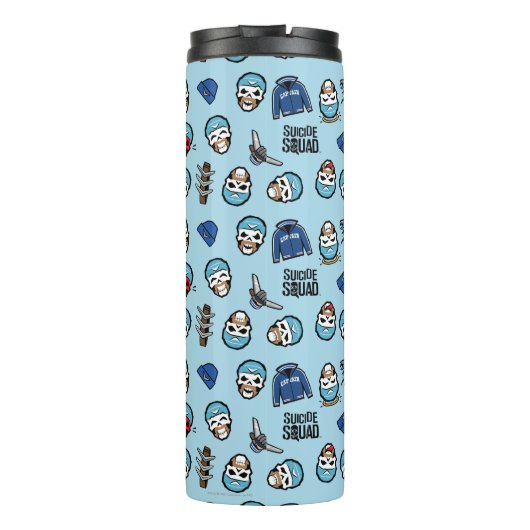 Suicide Squad | Captain Boomerang Emoji Pattern Thermosbecher (Rückseite)