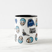 Suicide Squad | Captain Boomerang Emoji Pattern Zweifarbige Tasse (Mittel)