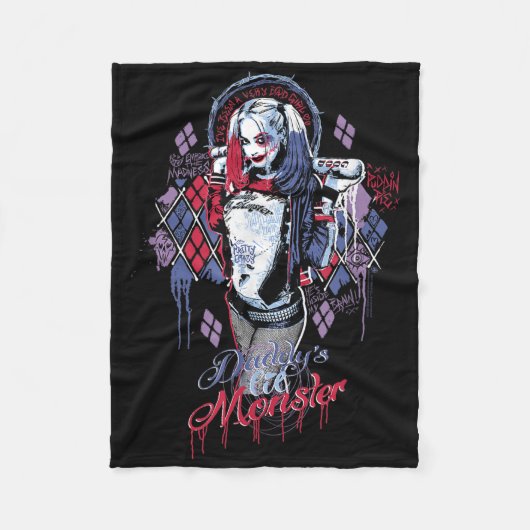 Suicide Squad Daddys Kleines Monster Fleecedecke (Vorderseite)