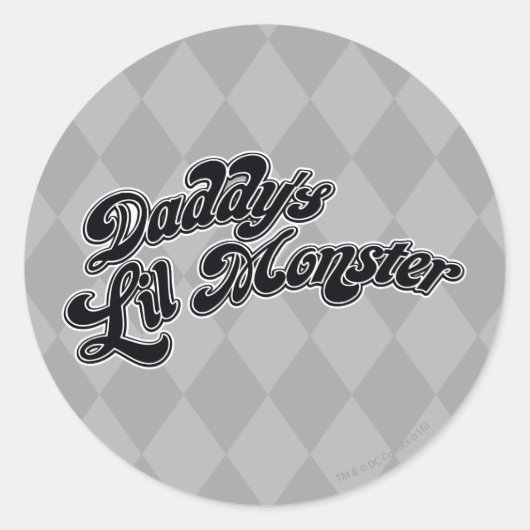 Suicide Squad | Daddy's Lil Monster Runder Aufkleber (Vorderseite)