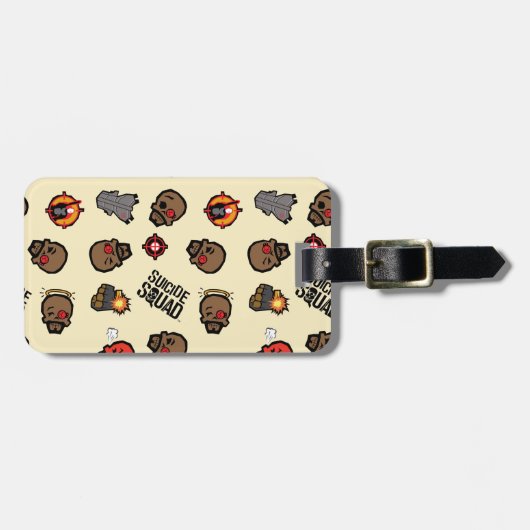 Suicide Squad Deadshot | Emoji Pattern Gepäckanhänger (Vorderseite horizontal)