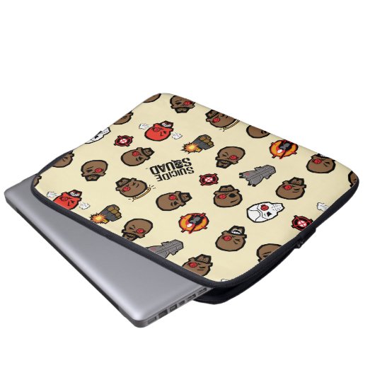 Suicide Squad | Deadshot Emoji Pattern Laptopschutzhülle (Vorne Knopf)