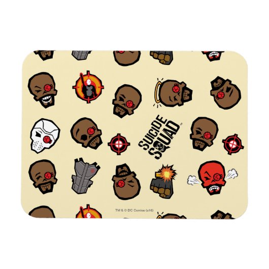 Suicide Squad | Deadshot Emoji Pattern Magnet (Horizontal)
