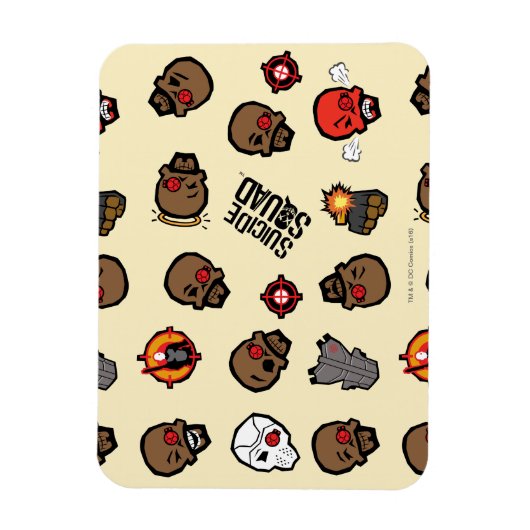 Suicide Squad | Deadshot Emoji Pattern Magnet (Vertikal)