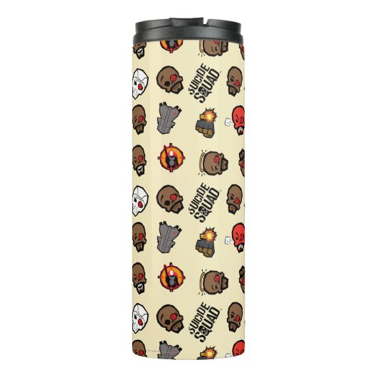 Suicide Squad Deadshot | Emoji Pattern Thermosbecher (Rückseite)