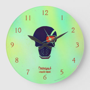 Suicide Squad   Deadshot Head Icon Große Wanduhr