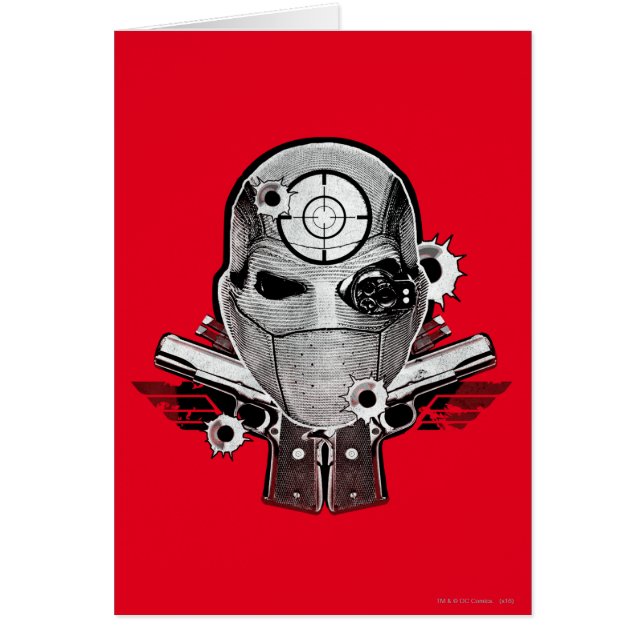 Suicide Squad | Deadshot Mask & Guns Tattoo Art (Vorne)