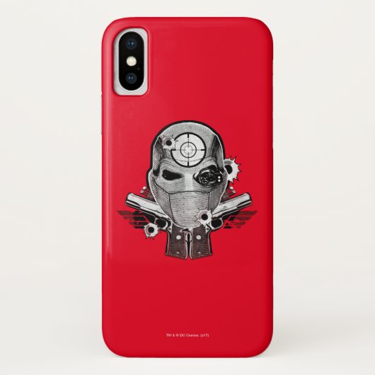 Suicide Squad | Deadshot Mask & Guns Tattoo Art Case-Mate iPhone Hülle (Rückseite)