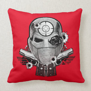 Suicide Squad Deadshot Mask & Guns Tattoo Art Kissen