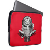 Suicide Squad | Deadshot Mask & Guns Tattoo Art Laptopschutzhülle (Vorne Rechts)