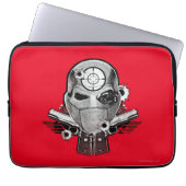 Suicide Squad | Deadshot Mask & Guns Tattoo Art Laptopschutzhülle (Vorderseite)
