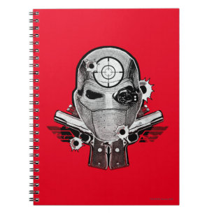 Suicide Squad Deadshot Mask & Guns Tattoo Art Notizblock