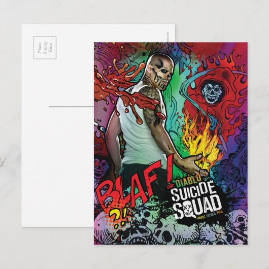 Suicide Squad | Diablo Character Graffiti Postkarte (Vorne/Hinten)