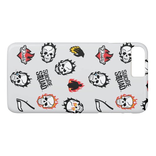 Suicide Squad | Diablo Emoji Pattern Case-Mate iPhone Hülle (Rückseite (Horizontal))