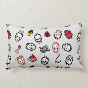 Suicide Squad   Diablo Emoji Pattern Lendenkissen