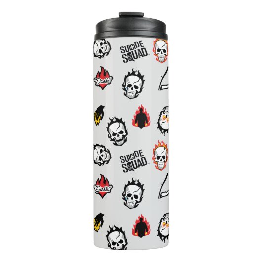 Suicide Squad | Diablo Emoji Pattern Thermosbecher (Vorderseite)