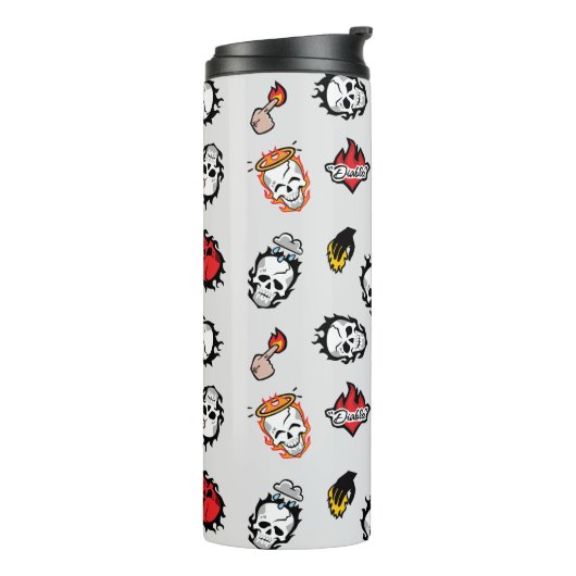 Suicide Squad | Diablo Emoji Pattern Thermosbecher (Nach links gedreht)
