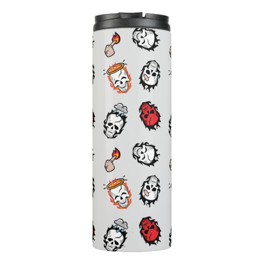 Suicide Squad | Diablo Emoji Pattern Thermosbecher (Rückseite)