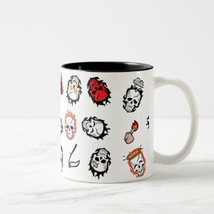 Suicide Squad   Diablo Emoji Pattern Zweifarbige Tasse