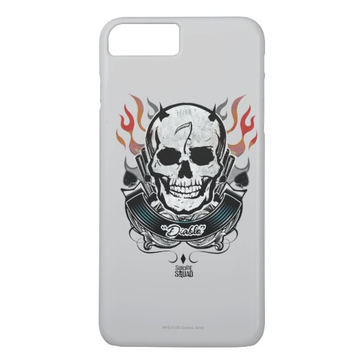 Suicide Squad | Diablo Skull & Flames Tattoo Art Case-Mate iPhone Hülle (Rückseite)