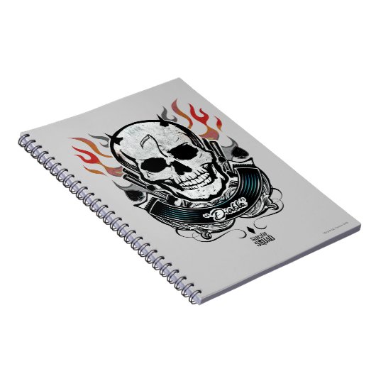 Suicide Squad | Diablo Skull & Flames Tattoo Art Notizblock (Rechte Seite)