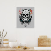 Suicide Squad | Diablo Skull & Flames Tattoo Art Poster (Küche)