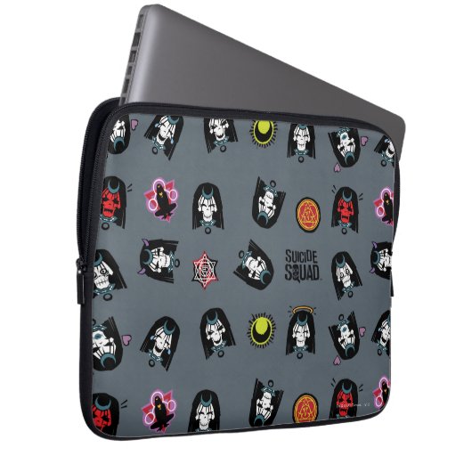 Suicide Squad | Enchantress Emoji Pattern Laptopschutzhülle (Vorne Rechts)